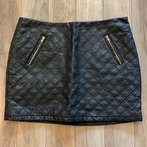 Express Faux Quilted Leather Skirt
